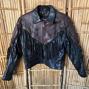 Chrome Gear Fringe Motorcycle Jacket